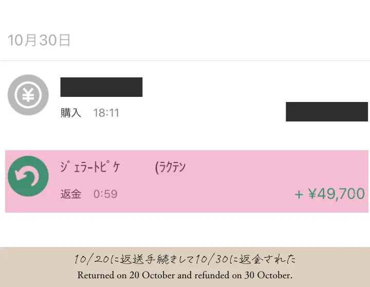楽天返品_返金タイミング